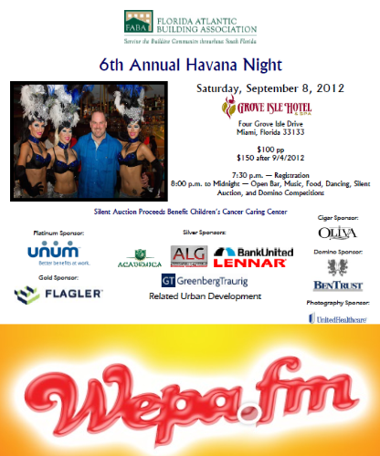 6th Annual Havana Night - September 8 at 7:30pm